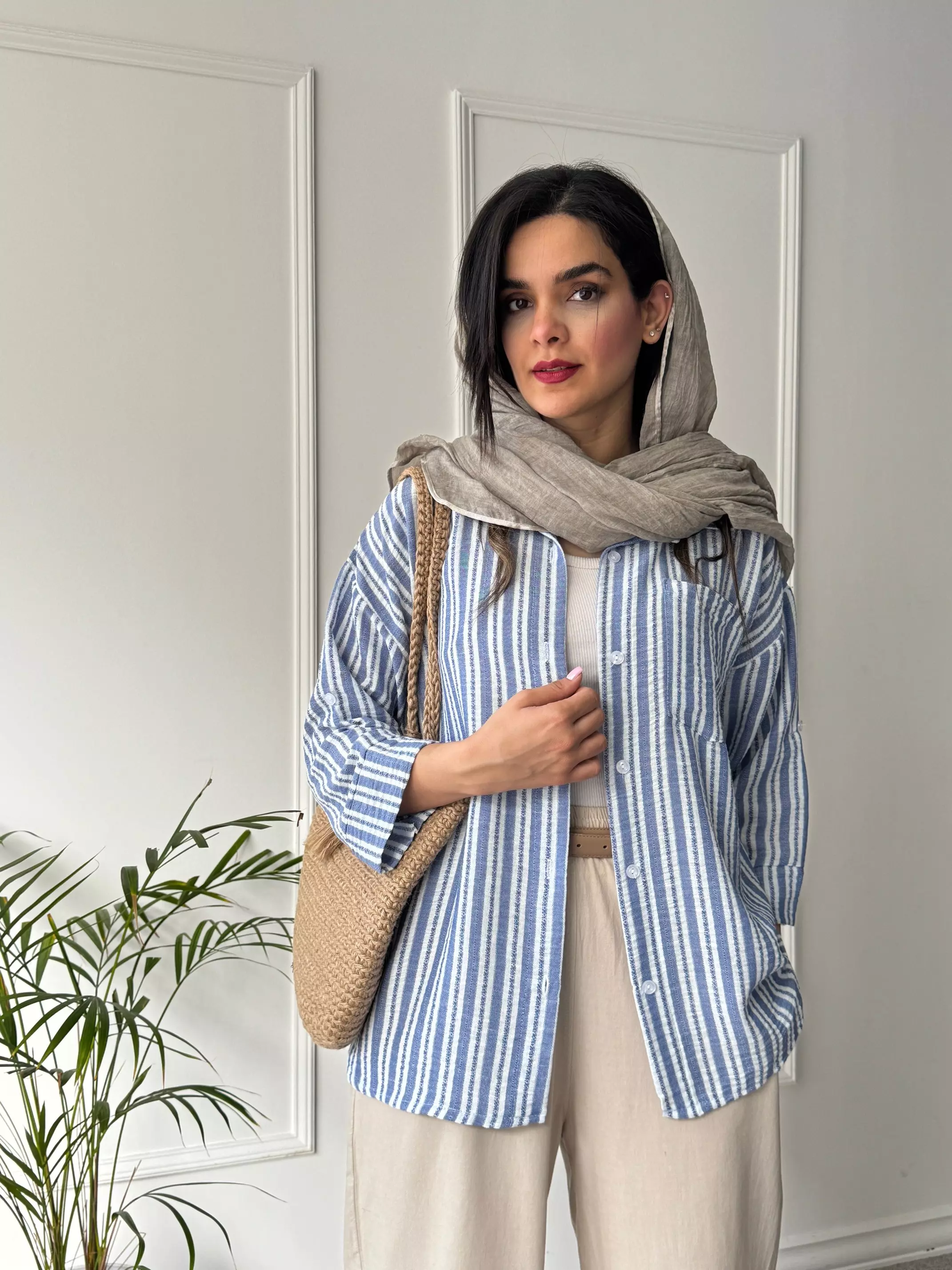 مانتو شومیزی راه راه یاس